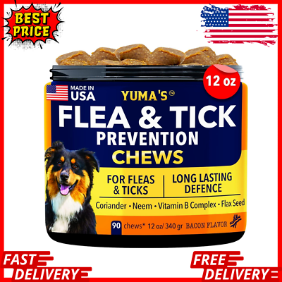 #ad Flea and Tick Prevention For Dogs Chewables All Natural dog Flea amp; Tick Control $20.21