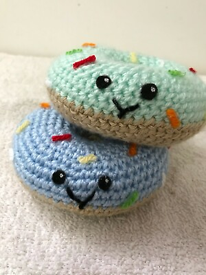 #ad Handmade Crocheted Kawaii Donut Toys $11.00