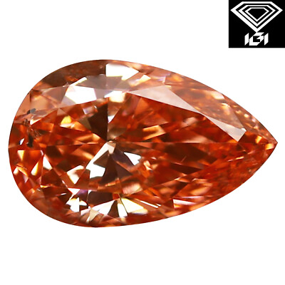 #ad IGI Certified Fancy Brownish Pink CVD Diamond 1.05 ct Pear Cut 9 x 6 mm SI1 $423.99