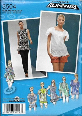 #ad Simplicity Sewing Pattern 3504 Misses#x27; TOP Neckline amp; Sleeve Variations 4 12 $9.99