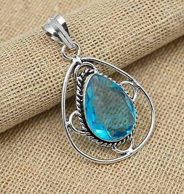 #ad Charming Solid 925 Sterling Silver Gemstone Pendant Jewelry For Christmas $13.55