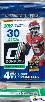 #ad 2019 Panini Donruss Football EXCLUSIVE HUGE Jumbo Fat Cello Sealed Pack 30 Cards $16.95