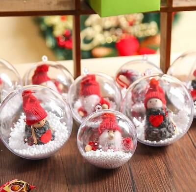#ad 12Pcs Art Minds 2.5quot; Fillable Disk Ornament Christmas Crafts Plastic Clear $19.59