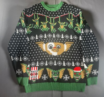 #ad GREMLINS Holiday Sweater Mens XL Mondo Middle Of Beyond Ugly Sweater Gizmo 2014 $44.99
