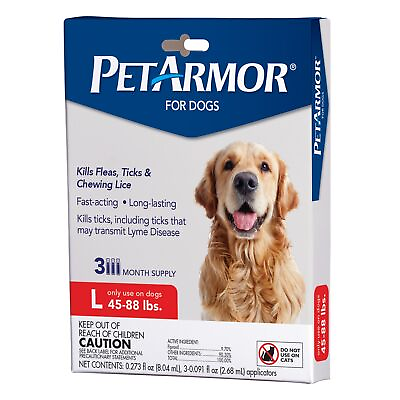 #ad PetArmor Flea amp; Tick Prevention for Dogs 45 88 lbs 3 Treatments $24.99
