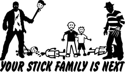 #ad Jason Freddy Nightmare Anti Stick Family Sticker Decal Your Stick Family Is Next $6.99