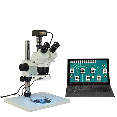 #ad Trinocular 10X 20X 40X 720p WiFi Stereo Microscope Table Stand 144 LED Light $554.99