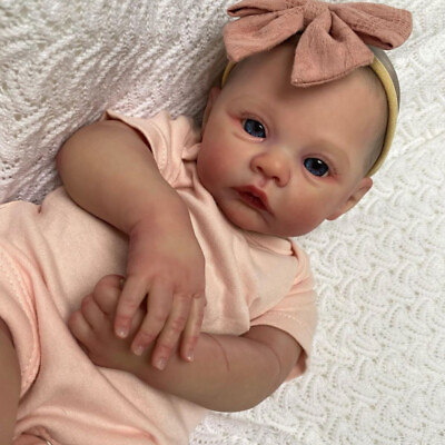 #ad FULL Vinyl Girl Lifelike Reborn Baby Dolls Realistic Newborn Handmade Kids GIFT $77.32