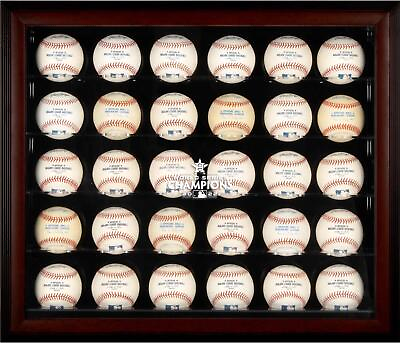 #ad Houston Astros Logo Brown Framed 30 Ball Display Case $209.99