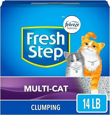 #ad Fresh Step Clumping Cat Litter Multi Cat Odor Control 14 lbs $25.14