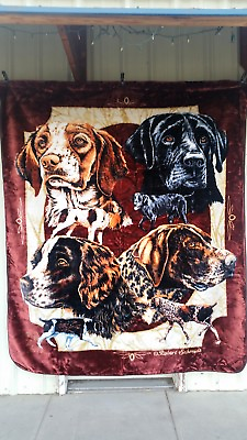 DOG DOGS HUNTING BREEDS HUNT QUEEN SIZE BLANKET $63.45