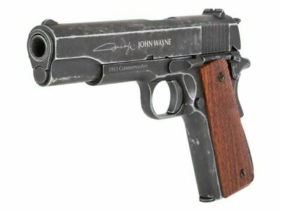 #ad John Wayne 1911 Metal CO2 BB Air Pistol Brown Grips 18x BB Mag 0.177 Cal $132.99
