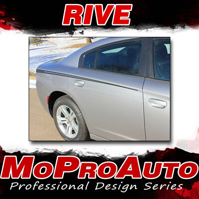 RIVE 2015 2020 for Dodge Charger 3M Vinyl Graphics Hood Spear Side Decals Strip $109.99