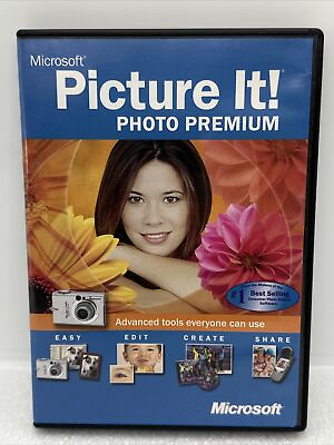 #ad Microsoft Picture It Photo Premium Version 9.0 CD Excellent Condition $44.95