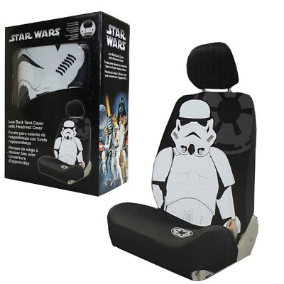 #ad New Star Wars Galactic Emipire Stormtrooper Front Low Back Car Truck Seat Cover $33.97