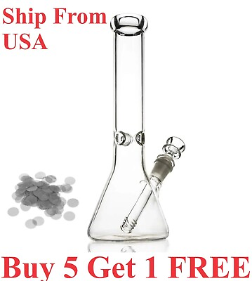 #ad Wholesale 10 inch Glass Bong Smoking Water Pipe Bubbler Water Pipe 6 Screen . $15.99