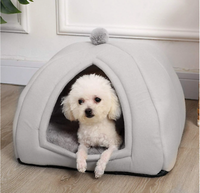 #ad Semi enclosed And Plush Dog Bed Suitable For Small And Medium sized Dog and Cat $18.99