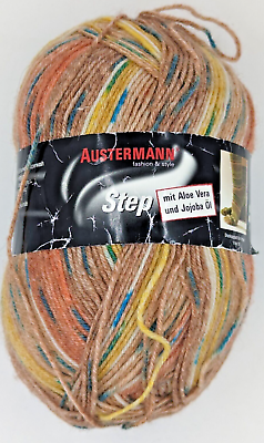 #ad 100g ball of Austermann STEP SOCK knitting yarn with ALOE VERA amp; JOJOBA OL #09 $7.99