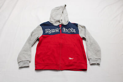 #ad Reebok Kid#x27;s Contrast Full Zip Jogger Sweatsuit LC7 Light Heather Gray Size 6 $15.99
