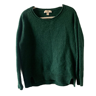 #ad Michael Kors Womens Size Medium Green Wool Blend Fuzzy Pullover Sweater $29.98
