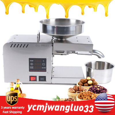 #ad Automatic Cold Hot Oil Press Machine Extractor Peanut Coconut Stainless Steel $204.49