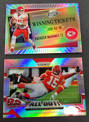 #ad 2020 Contenders Optic PATRICK MAHOMES Winning Tickets 21 ALL OUT Prizm 2 CardLot $55.15