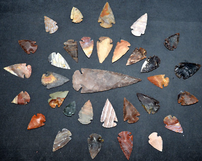 #ad #ad ** 32 pc lot Flint Arrowhead Ohio Collection Project Spear Points Knife Blade ** $19.96