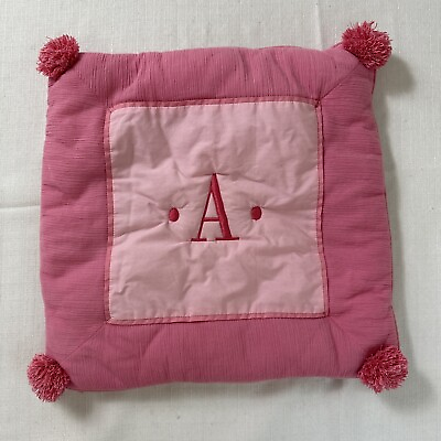 #ad Pottery Barn Kids Pink Pom Pom Pillow Cover Sham quot;Aquot; 16 in Square $7.65