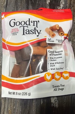 #ad Good n Tasty Soft amp; Crunchy Variety Pack Gourmet Dog Treats 8 oz BB 02 25 $8.46