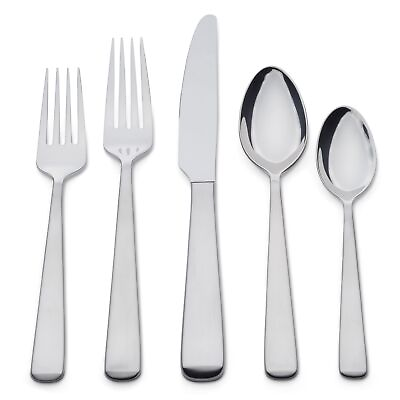 #ad 18 10 Stainless Steel 20pc Flatware Set Service for 4 Ciara Satin $86.63