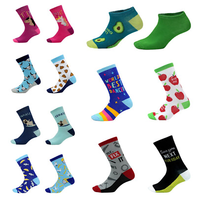#ad Men#x27;s Ladies Unisex Novelty Funny Comfy Bright Crazy Socks Gifts AU $7.95