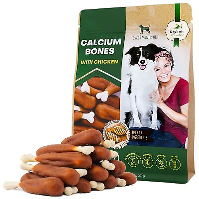 #ad Dog Calcium Bones Wrapped Chicken amp; Rawhide Free Chew Treats Pet Healthy Dried S $33.68