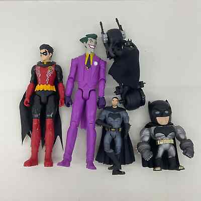 #ad DC Comics Batman Joker Action Figures Toys Cake Toppers LOT Robin Motorcycle $50.00