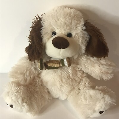 #ad MS Teddy Bear Inc. WhT tan Fluffy SHAGGY PUPPY DOG Stuffed Animal PLUSH TOY Gift $12.99