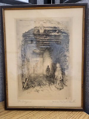 #ad James McNeill Whistler USA 1834 to 1903 UK The Beggars 17th State etching $9879.00