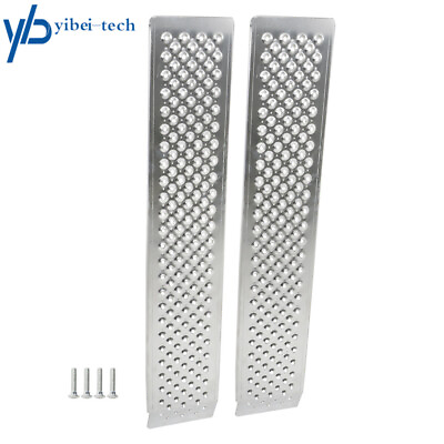 #ad 1 Pair 47.2quot; L×8.5quot; W 880 lbs Aluminum Motorcycle Loading Ramp For ATV LawnMower $65.90