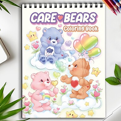 #ad The Care Bears Spiral Bound Coloring Book Color Your Way through Care a Lot $17.99