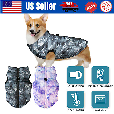 #ad Winter Pet Warm Thickened Coat Small Large Puppy Dog Vest Jacket Waterproof USA $10.99