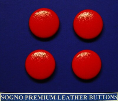 #ad 4 MADE IN USA genuine red leather covered blazer jacket coat buttons metal loop $12.91