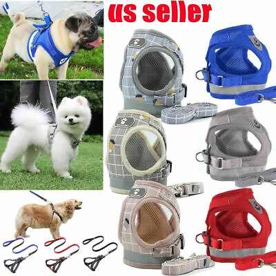 Pet Small Dog Puppy Harness And Leash Set Breathable Mesh Vest Chest Strap XS XL $7.06