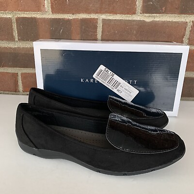 #ad Karen Scott Womens Jodi Slip On Flats Loafers BLACK US 9 M MINT $26.95