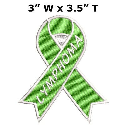 #ad LYMPHOMA Awareness Support Ribbon Embroidered Patch Iron On Applique Fundraiser $4.50