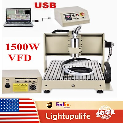 #ad 3 AXIS 6040 CNC ROUTER ENGRAVER MILLING DRILLING MACHINE 1.5KW VFD w CONTROLLER $1006.05