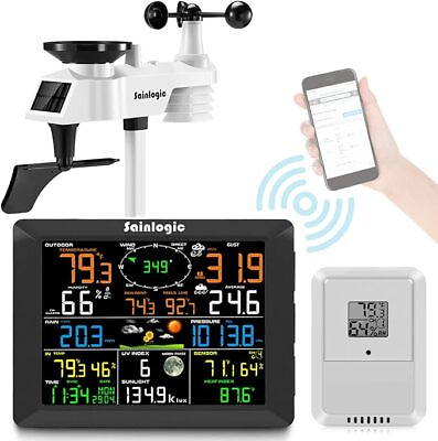 #ad Professional WiFi Weather Station with Outdoor Sensor Internet Wireless Weather $185.97