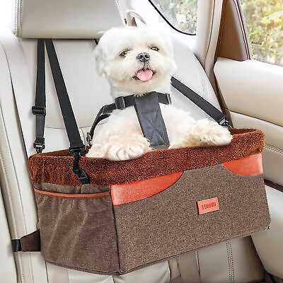 #ad Dog Car Seat for Small Dogs up to 22Lbs Washable Dog Booster w Safety Leash BR $29.99