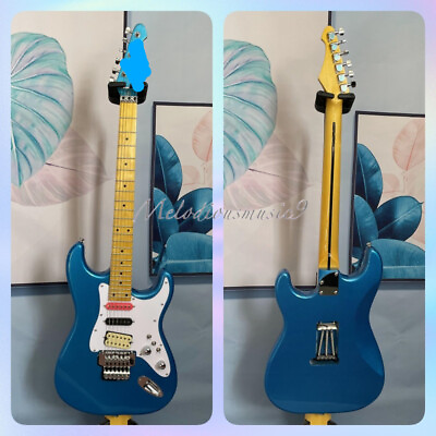 #ad Custom Blue Hurricane ST Electric Guitar FR Bridge SSH Pickups Maple Fretboard $248.85