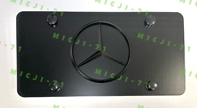 #ad Mercedes Benz Front Heavy Duty Vanity Black Stainless Metal License Plate Frame $39.99