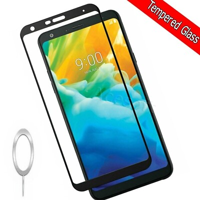 #ad Black Frame Tempered Glass Screen Protector Eject Pin for LG Stylo 5 LM Q720QM $13.11