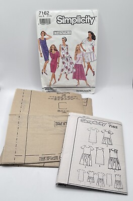 #ad Simplicity Pattern Dresses Uncut 7162 Size Sewing Misses PT XL $4.49