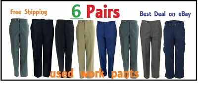 #ad Pack of 6 PC Used Uniform Work Pants. FREE SHIPPING $49.99